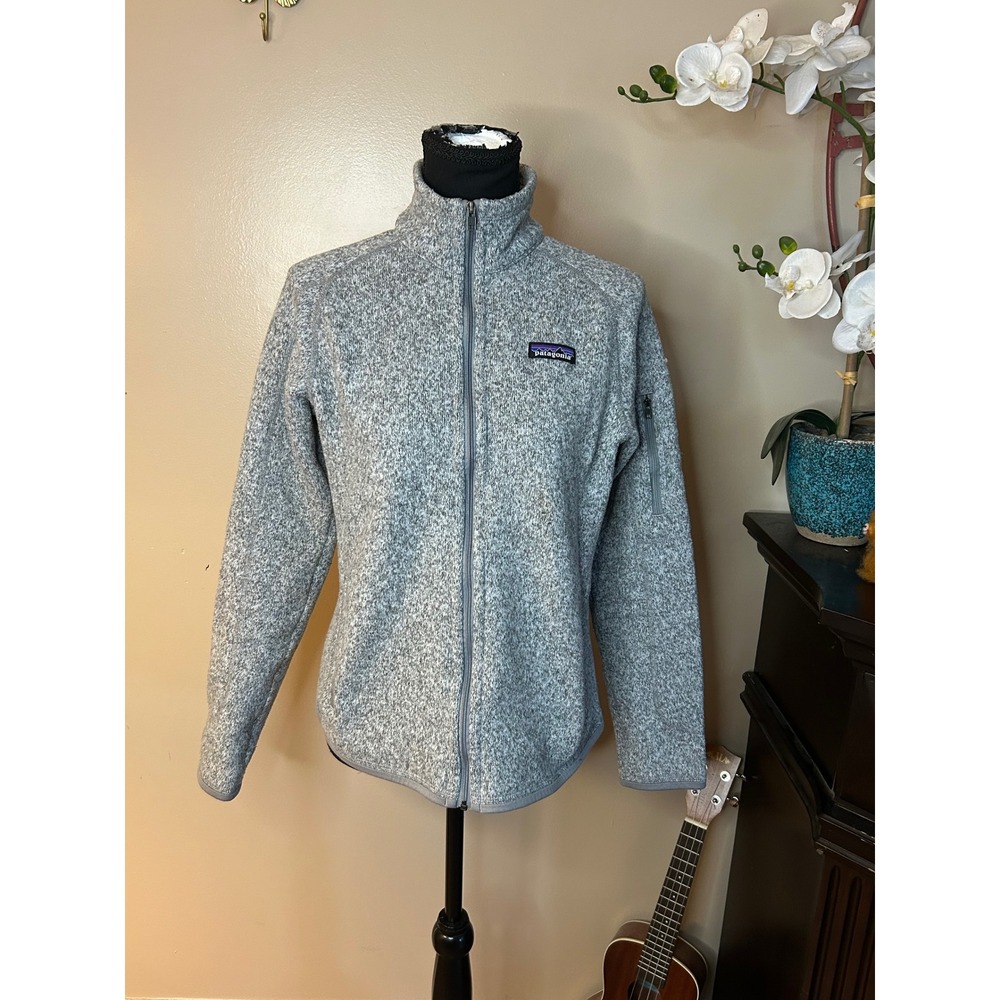 Patagonia Better Sweater Full Zip Fleece Jacket Grey Heather Womens Small